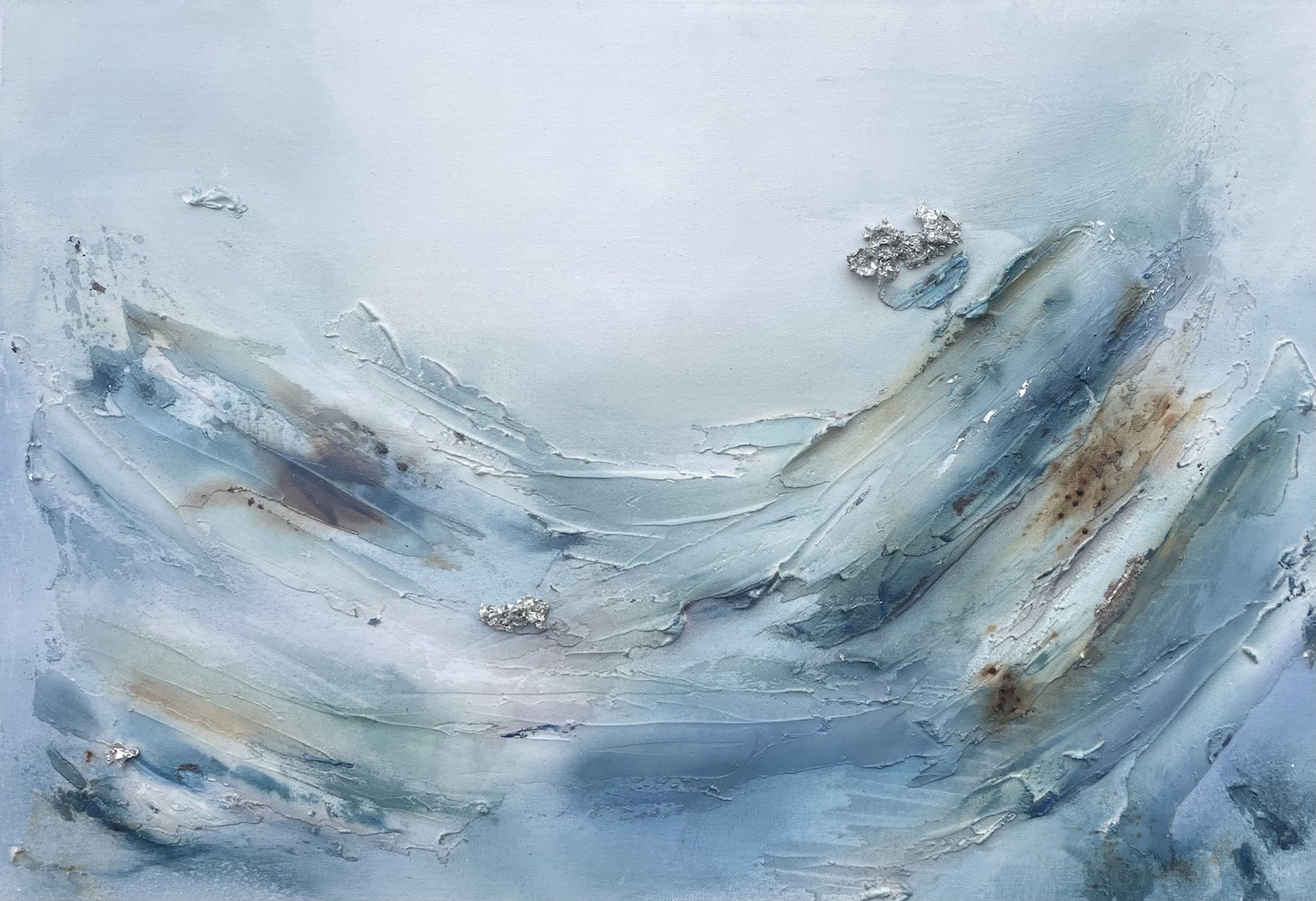 Drifting Light contemporary mineral painting by Ali Sweeting