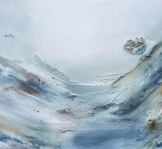 Close up of Drifting Light, one of a small group of artworks in the collection Tidal Alchemy, by Ali Sweeting