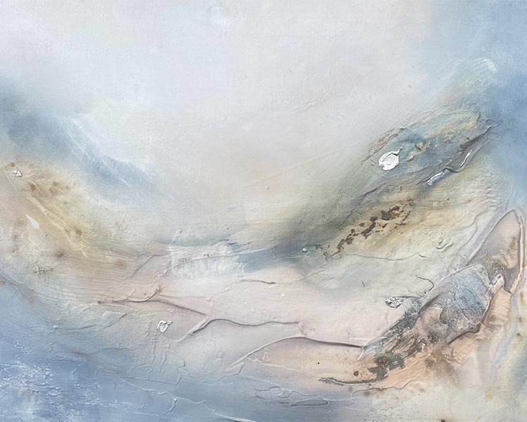 A close up of mineral painting, Coastal Sway by Ali Sweeting