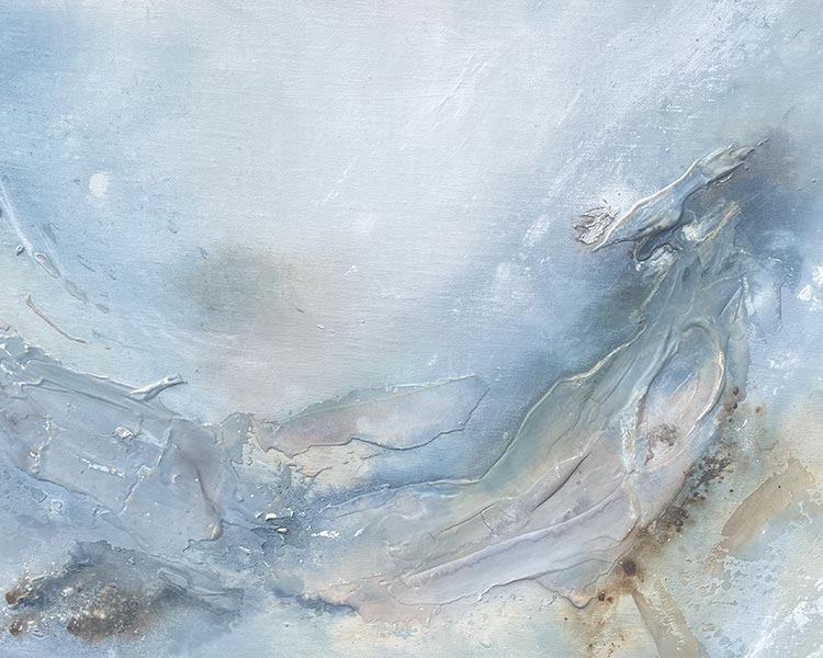 A close up of Tidal Fragment painting by Ali Sweeting