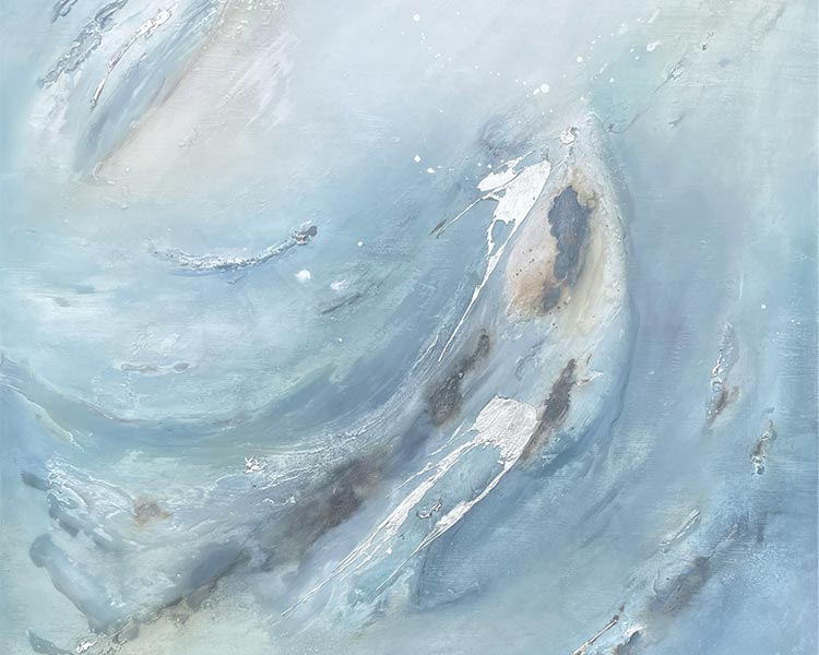 Close up of Tidal Reach, a painting by Ali Sweeting